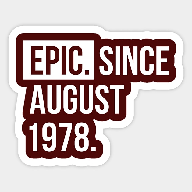 EPIC since August 1978 Sticker by hoopoe